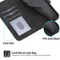 thumbnail image 2 of Funda Tipo Billetera para Xiaomi Redmi A5 4G Carcasa Abatible con Porta Tarjetas, Bolsillo para Efectivo, Soporte Ajustable, Cierre Magnético y Correa de Muñeca Negro, 2 of 6