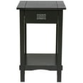 thumbnail image 2 of Legacy Decor Mission Style Telephone Night Stand End Table in Antique Black Finish With Drawer, 2 of 6