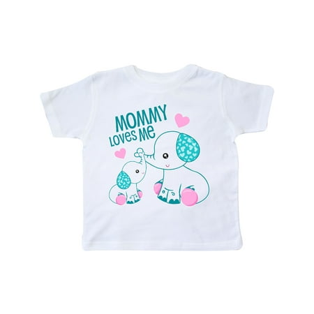 

Inktastic Mommy Loves Me-cute elephants Gift Toddler Boy or Toddler Girl T-Shirt