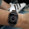thumbnail image 5 of BRILLAR Correa de repuesto de piel negra para Apple Watch Ultra Series 8/7 (45 mm) y Se/6/5/4 (44 mm), 5 of 5
