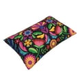 thumbnail image 3 of Daiia Colorful Floral Embroidery Mexican Bedding Waterproof Pillow Protector Zippered Queen – Bed Bug Proof Pillow Encasement-14"x20", 3 of 9