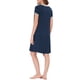 thumbnail image 3 of INSPIRE CHIC Camisón de Noche para Mujeres, Ropa de Dormir, Vestido de Lounge, Cuello en V, Manga Corta, Camisones XS Azul, 3 of 6