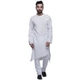 thumbnail image 1 of Atasi Mandarin Collar MensÂ&nbsp;KurtaÂ&nbsp;Shirt Solid Satin Slub LongÂ&nbsp;KurtaÂ&nbsp;For Boys-XX-Large, 1 of 1