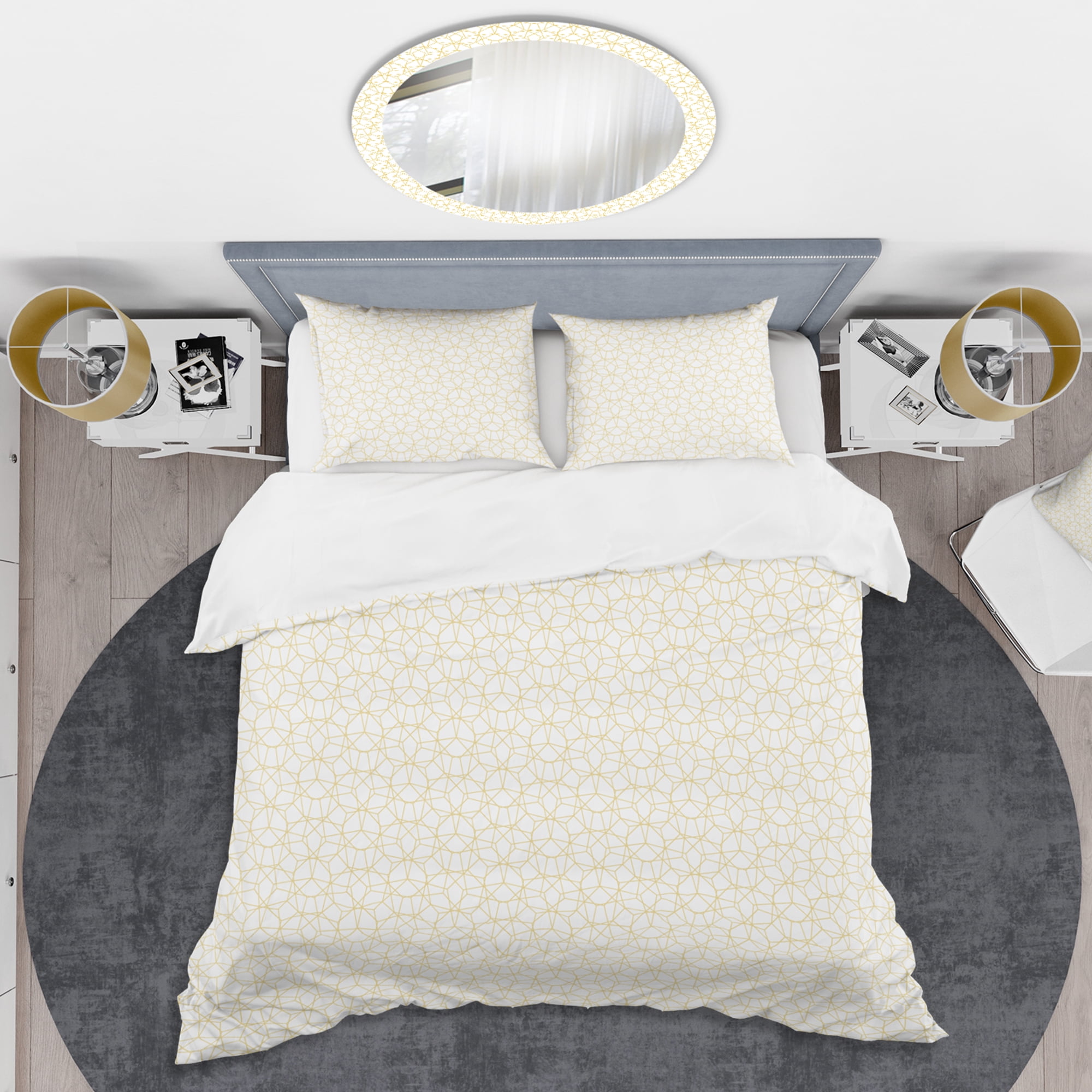 Designart 'Abstract Geometrical ' Mid-Century Modern Duvet Cover Set