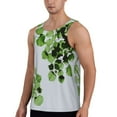 thumbnail image 2 of Easygdp Watercolor Green Leaves Men's Tank Top, Sleeveless Muscle T Shirts, Breathable, Quick-Dry, Loose for Gym, Running, Fitness - 3X-Large, 2 of 9