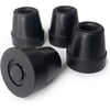 Dmi Quad Cane Tip,1-5/16 in. H,Black,PK4 519-1378-9504