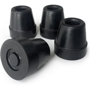 Dmi Quad Cane Tip,1-5/16 in. H,Black,PK4 519-1378-9504