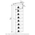 thumbnail image 3 of Furinno BASIC 8-Tier Open Bookcase Storage Organizer 12 x 24 x 71 in White, 3 of 6