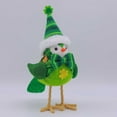 thumbnail image 4 of Diceymbol 2025 New St.Patrick's Day Glowing Green Bird Lighted Fabric Bird Figurines with Hat & Leaf Clovers Tabletop Standing Bird Ornaments for Home Kitchen Table Window, 4 of 8