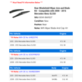 thumbnail image 2 of Rear Windshield Wiper Arm and Blade Kit - Compatible with 2008 - 2016 Mercedes-Benz GL550 2009 2010 2011 2012 2013 2014 2015, 2 of 2