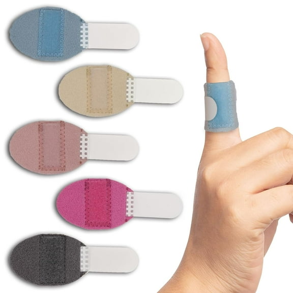 5Pcs Trigger Finger Splints, Single Straps Finger Splint Support Brace Kit, Finger Straightener for Broken/Straightening/Aarthritis, Fits for Thumb/Middle/Ring/Index/Pinky Finger, Multicolor