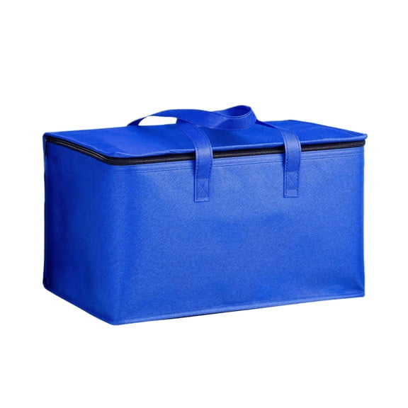 Picnic Cooler Bag, Large Insulated Lunch Bag, Travel Cooler Bag, Insulated Shopping Bag, 17X11X10 in Royal Blue Multi-Use Insulated Tote to Keep Raw, Chilled Goods and Perishables
