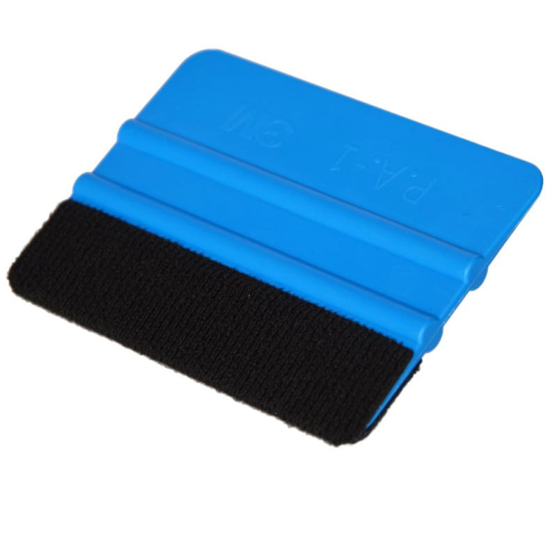 Vinyl Rubber Roller Suede Felt Squeegee Car Wrap Application Sticky Clean Tools 