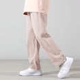 thumbnail image 2 of OGLCCG Girls' Wide Leg Pants Elastic Waist Beach Pants Kids Summer Baggy Casual Loose Soft Long Pants with Pockets, 2 of 7