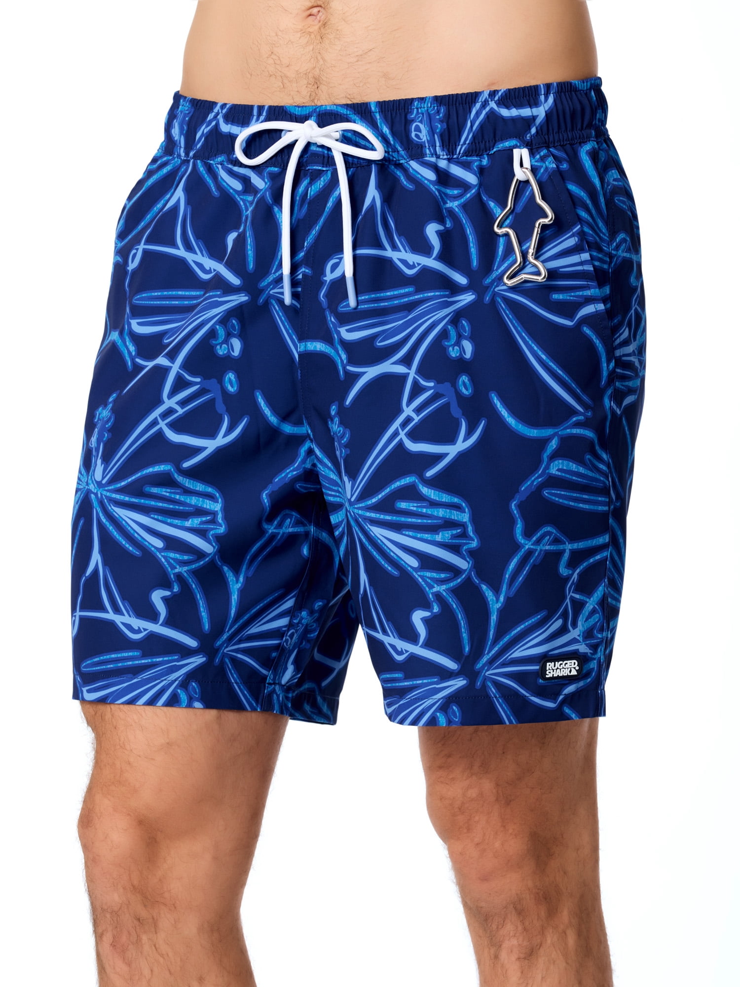 Rugged Shark Mens & Big Mens Swim Trunks, 7" Inseam, Sizes S-3XL