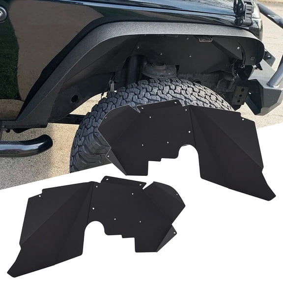 For 2007-2018 Jeep Wrangler JK JKU Front Inner Fender Liners Flares Wheel Guard