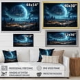 thumbnail image 4 of Designart "Cosmic Space Landscape White and Blue I" Astronomy & Space Framed Wall Art Decor - Modern White Planets Entryway Framed Wall Art Print, 4 of 6
