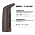 thumbnail image 3 of Automatic Dispenser Battery Power 400ml Intelligent Touchless IR Sensor Hand Wash Household Dining Bathroom Cleaning Dark Wood Color, 3 of 9