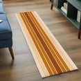 thumbnail image 4 of Burnt Orange Ombre Stripe Runner Rug 2x6 FT,Non Slip Hallway Rugs,Farmhouse Striped Gradient Washable Soft Floor Carpet Throw Runner Carpet Long Rugs for Entryway Kitchen Bedside Sliding Door, 4 of 8