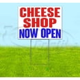 thumbnail image 1 of Cheese Shop Now Open (18" x 24") Yard Sign, Includes Metal Step Stake, 1 of 6