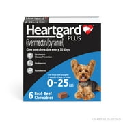 Heartgard Plus Chews for Dogs, 0-25lbs, (Blue Box)