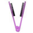 thumbnail image 2 of Cepillo para el Cabello con Abrazadera, Cepillo Alisador de Cabello Aniestós Resistente al Calor, Diseño de Peine de Doble Cara Con Resorte de Para Srar, Peinar y, 2 of 7