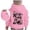 Pink, variant on Little Girl Graphic Hoodie Cute Pattern Print Long Sleeve Hoodies Sweatshirts Size 6-7T ,Pink