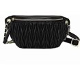 thumbnail image 1 of Shoulder Waist Bag for Women Crossbody Fanny Packs Fashion Quilted Chest Bag for Ladies(Waist Crossbody Bag for Black), 1 of 4