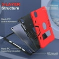 thumbnail image 3 of SOATUTO Case for iPad Air 13 Inch M3 M2 (2025/2024) Release, [Built-in Pencil Holder] Heavy Duty Shockproof Rugged High Impact Protective Case (Red/Black), 3 of 7