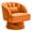 Orange-Velvet, variant on GARVEE 360° Swivel Barrel Chair,Velvet Accent Armchair with Cloud-Like Padding & Modern Striped Backrest for Living Room,Bedroom & Office,Beige