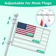 thumbnail image 4 of SOUMNS 5ft Outside House White Flag Pole Kit with 5 Positions Holder, 1" Diameter Flagpole, Stainless Steel,1 Pack, 4 of 8