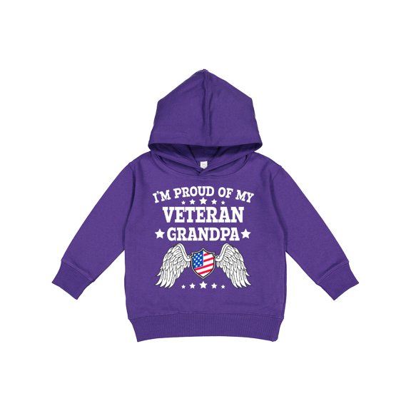 Inktastic I'm Proud of My Veteran Grandpa Toddler Hoodie