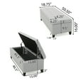 thumbnail image 3 of Noble House Wester field Light Grey Fabric Storage Ottoman, 3 of 9