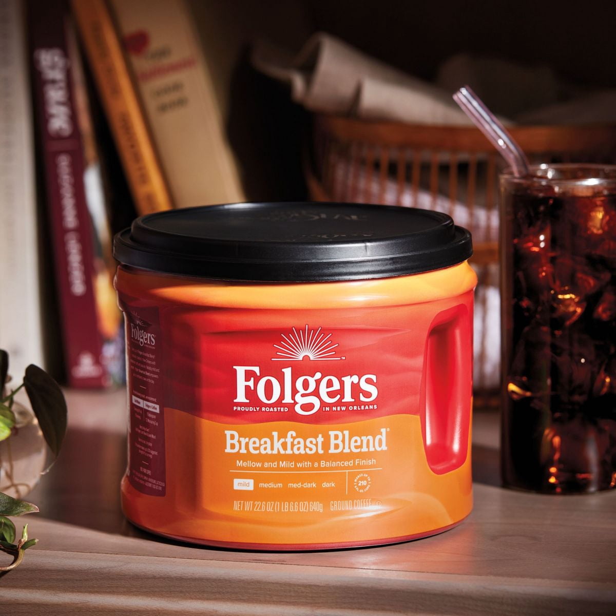 Pack of 2 - Folgers Breakfast Blend Ground Coffee, Smooth & Mild Coffee, 22.6 Ounce Canister