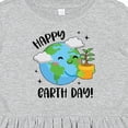 thumbnail image 4 of Inktastic Happy Earth Day Cute Smiling Planet Earth with Tree Girls Toddler Dress, 4 of 5