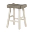 thumbnail image 3 of Casy 25 Inch Counter Height Stool- Saddle Seat- White Rubberwood- Set of 2, 3 of 6