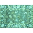 thumbnail image 1 of Ahgly Company Indoor Rectangle Oriental Turquoise Blue Traditional Area Rugs, 3' x 5', 1 of 4
