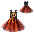 thumbnail image 7 of Odeerbi Kids Girls Halloween Dresses Stage Performance Dress Outfits Children's Carnival Party Pumpkin Princess Skirt Orange, 7 of 7