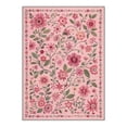 thumbnail image 3 of KUETH 5x7 Low Pile Soft Floral Rug for Living Room, Machine Washable Soft Non Slip Backing Area Rug, Blush Pink Rug for Bedroom Dining Room, 3 of 5