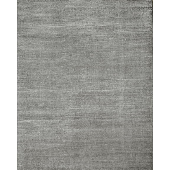 2x3, 5x8 and 8x10 Solid Gray Rug made with wool and viscose blend | TRD178