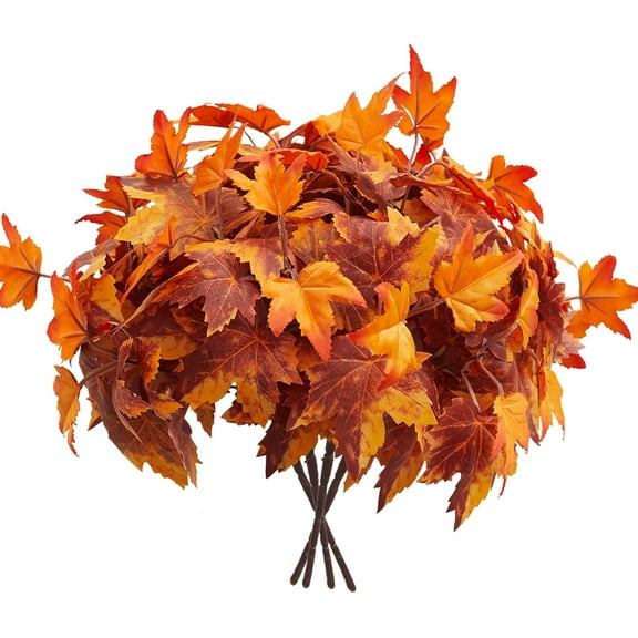Dalrosia Fall Maple Leaves Stems Artificial Fall Foliage Branches Fake Autumn Leaf for Decorations