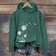 thumbnail image 2 of WZXFASHION Sweat à Capuche Décontracté Ample Imprimé Pissenlit Automne Hiver pour Femmes en Liquidation, 2 of 4