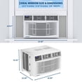 thumbnail image 2 of 8000 BTU Window Air Conditioner with Remote Control, Cools up to 350 Sq. Ft, 3 Cooling & Fan Speeds, Quiet Operation, LED Digital Display, Ideal for Office Bedroom, 2 of 6