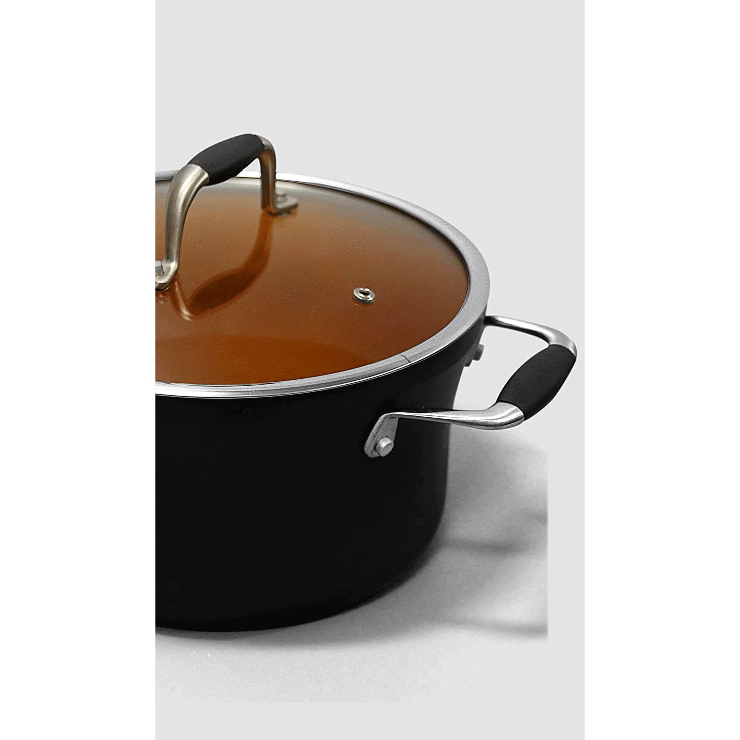 NutriChef 14 Piece Nonstick Ceramic Kitchen Cookware Pots and Pans Set