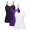 Black White Purple, variant on Womens Basic Camisole Tops with Shelf Bra Adjustable Spaghetti Strap Tank Top Cotton Undershirts 3 Packs