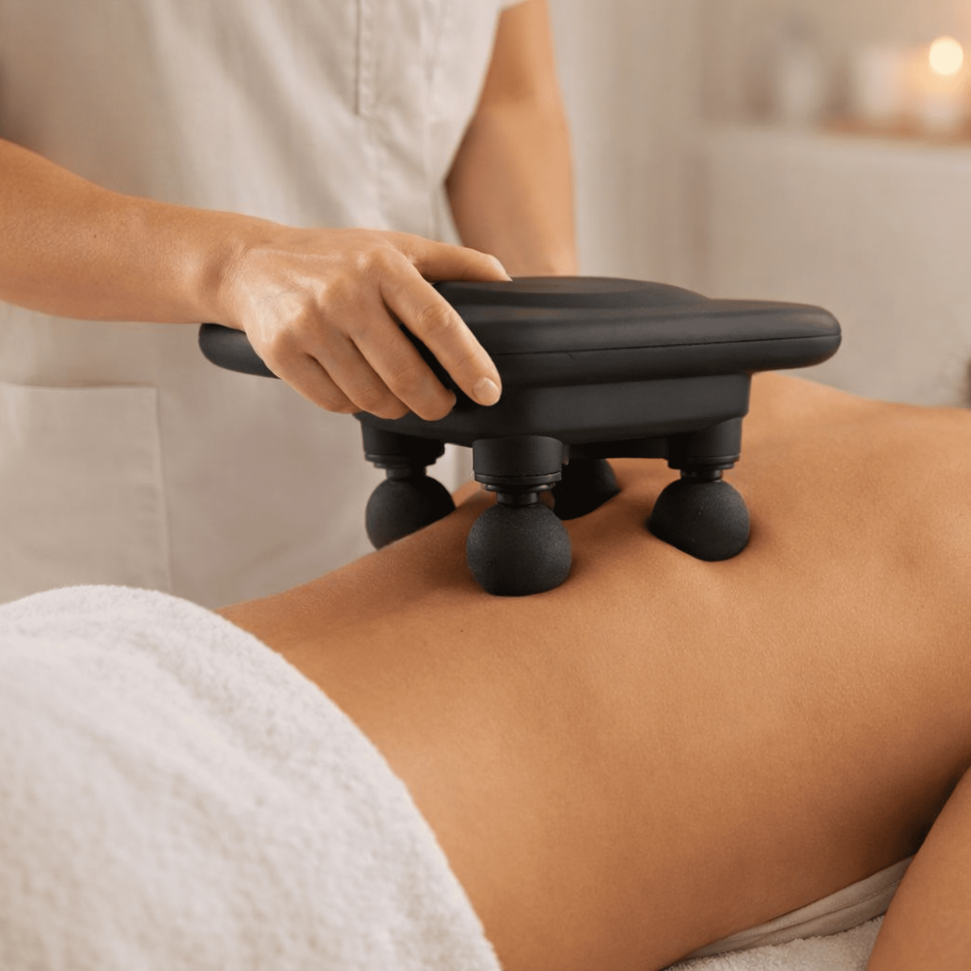 Daiwa Felicity Max Pro Lite Four-Headed Cordless Massager – 4 Deep Kneading Nodes, 6 Intensity Levels, Rechargeable Type-C, Lightweight Portable Body Massager for Neck, Back & Legs