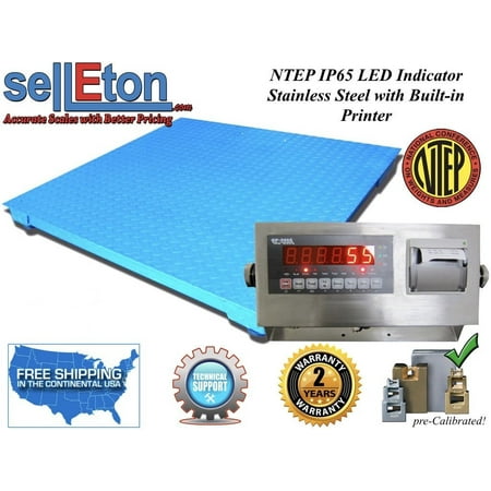 NEW NTEP Legal Industrial 40" x 40" Floor scale 2000 x .5 lb w / Printer