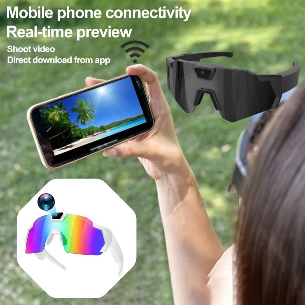 4K Baseball Camera Glasses — Unisex Smart Video Sunglasses, Supports 1080P HD Recording, Includes 32GB SD Card
