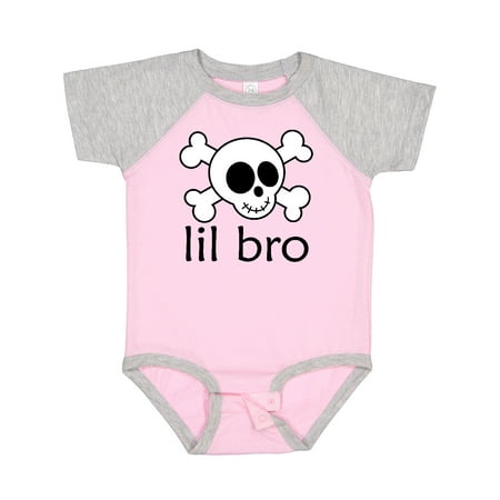 

Inktastic Little Bro Skull Gift Baby Boy Bodysuit