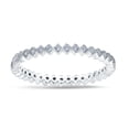 thumbnail image 2 of Simulated Cubic Zirconia Size-5 Full Eternity Wedding Band Ring 925 Sterling Silver, 2 of 7